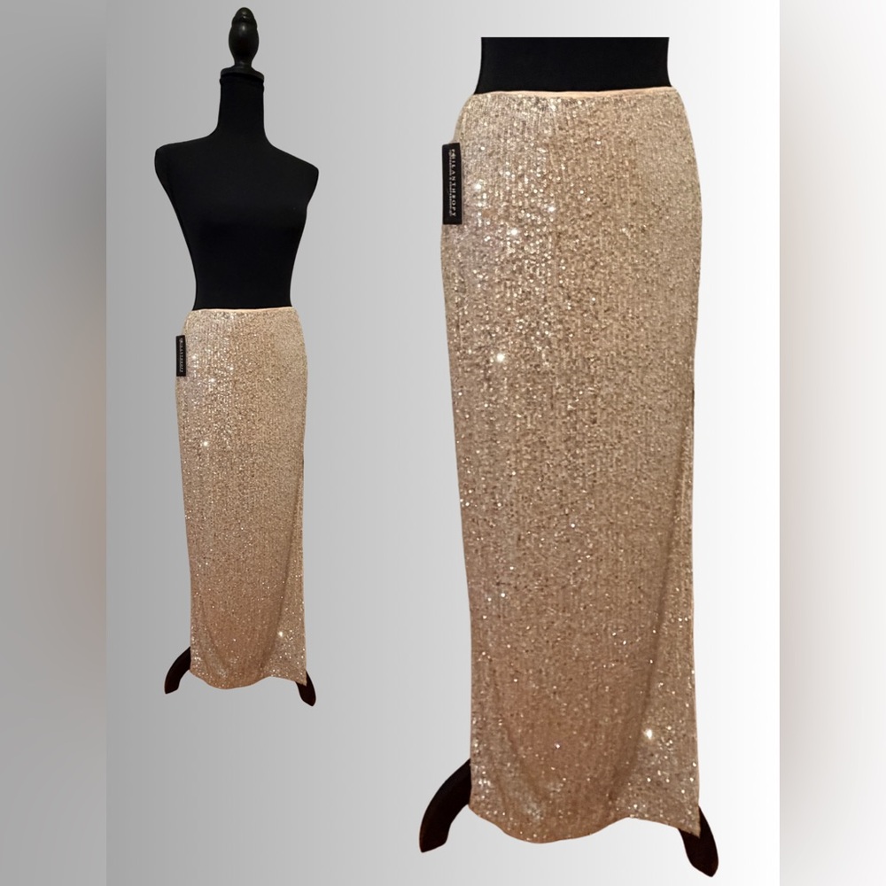 NWT - BY TOGETHER - Floor Length Premier Night Sequin Skirt - Size M (May fit L)